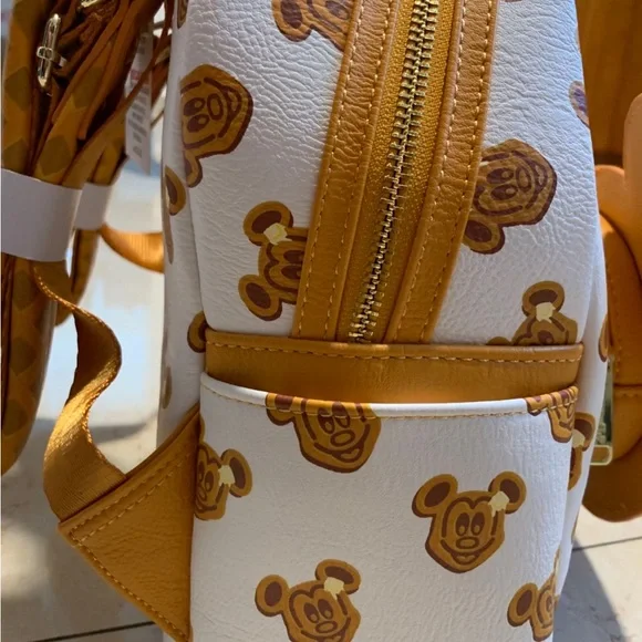 LOUNGEFLY Disney Mickey Mouse Waffle Mini Backpack - Picture 3 of 5
